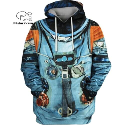 Armstrong space suite astronaut 3d printed hoodies/Sweatshirt women for men funny Halloween cosplay apparel Drop shipping