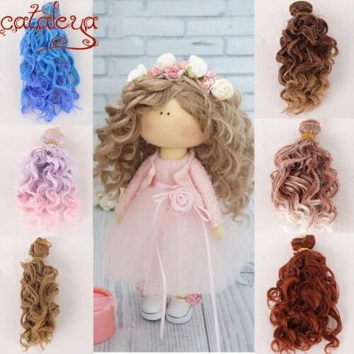 Cateleya BJD-Wig 15cm*100cm Amigurumi Doll Wigs Wool Roll Hair