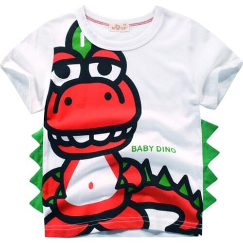 Summer Dinosaur Design Newborn Boys Tops Cotton Infant Tees Cute Baby T-shirt Fashion Children Clothing Baby Toddlers