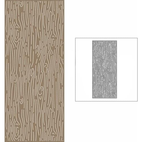 New Slim Wood Grain Background Plate 2021 Metal Cutting Dies for DIY Scrapbooking and Card Making Embossing Craft No Stamps