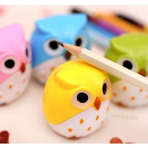 Cute Stationery Owls Pencil Sharpeners Kawaii Pencil Sharpener School Supplies Stationary Material Escolar Kids Gifs Wholesale