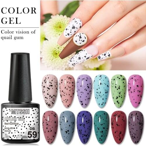 Mtssii 6ml Nail Gel Eggshell Gel Nail Polish Transparent Gel Soak Off Nail Art Gel UV LED Varnish With Any Color Base Top Coat