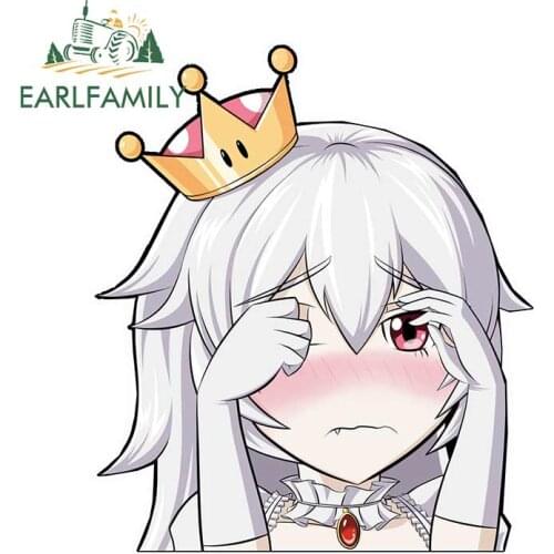 EARLFAMILY 13cm x 11.3cm for Bowsettecar Stickers Waterproof Creative Suitable for RV Anime Scratch-proof Decals VAN Decoration