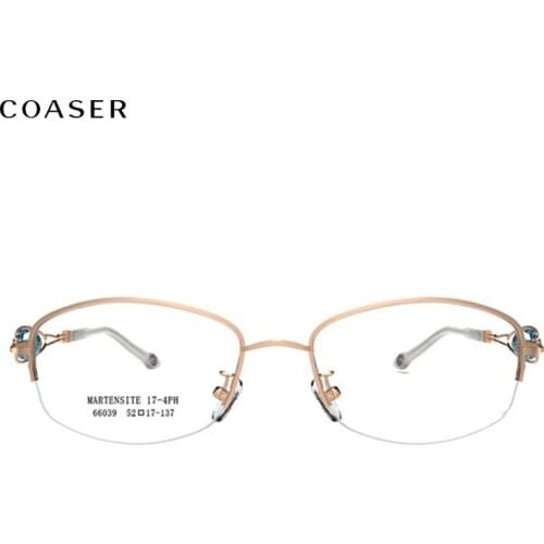 NEW Noble Quality Women Rimless Glasses Frame Optical Eyeglasses Prescription Lens Eyewear Diamond Decoration Eyewear