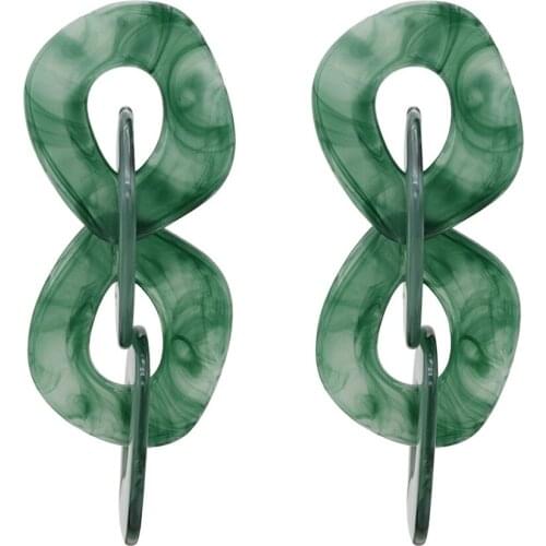 Multicolor Big Resin Leopard Drop Dangle Earring For Women Vintage Acrylic Geometric Statement Earrings Bohemian Christmas Gifts