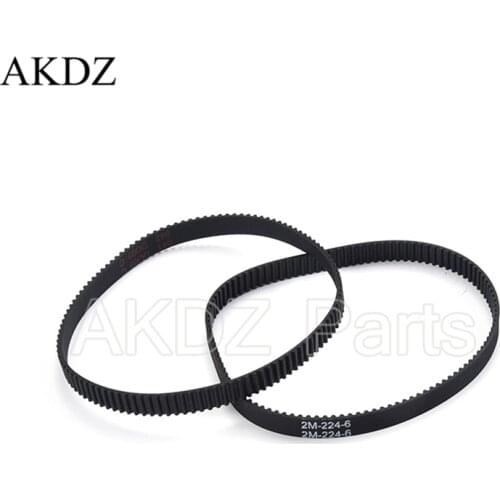 2MGT 2M 2GT Synchronous Timing belt Pitch length 224 width 6mm/9mm Teeth 112 Rubber closed