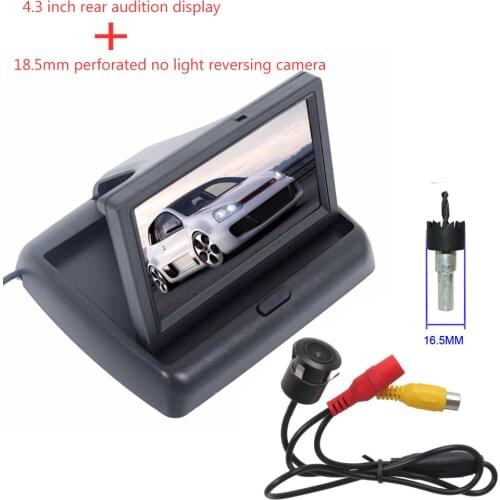 Car Reverse Rearview Foldable for Camera DVD VCR 12V Auto Parking Rearview Backup 4.3" TFT Color LCD car Security Monitor