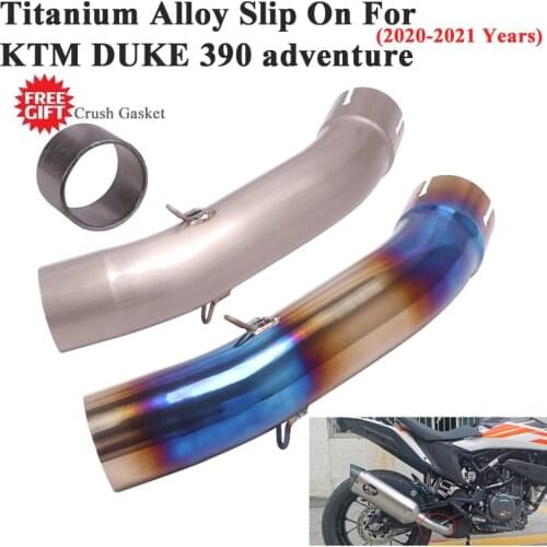 Titanium Alloy Slip On For KTM390 ADV DUKE 390 adventure 2020 2021 Motorcycle Exhaust Escpae Modify MidLink Pipe Connect 51mm