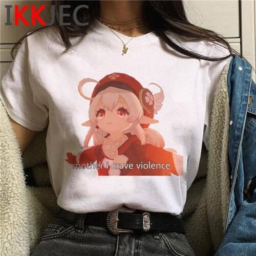 Genshin Impact t-shirt women kawaii vintage tumblr streetwear aesthetic top tees ulzzang