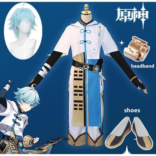 Game Genshin Impact Chongyun Uniform Outfit Games Customize Cosplay Costumes Halloween Party Costume for Men