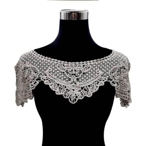 Luxury Embroidered Lace Neckline Surround Collar Trimming Dress Shawl Lace Applique Flower Clothes Decorated DIY Sewing Supplies
