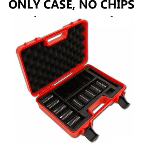 High-quality PP Casino Monopoly Poker Chips Case 300PCS Portable Chips Storage Box Mambling House Tokens Game Container Suitcase