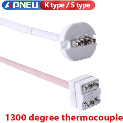 High Temperature K Type S type Thermocouple Sensor for Ceramic Kiln Furnace 2372 Fahrenheit 1300 Degree WRP-100 Thermocouple