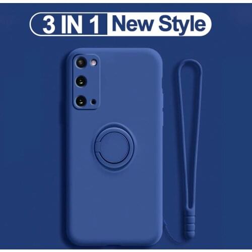 WeeYRN Liquid Silicone Ring Stand Magnet Phone Case for Samsung Galaxy A52 A32 A 52 A72 A 32 4G Ultra-Thin Covers A32 A52 A72 5G