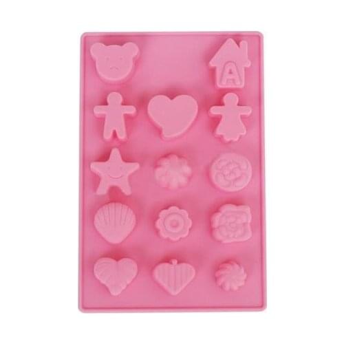 14 tray Silicone gel non-stick Cake bread Molds Chocolate jelly Candy Baking roasting moulds