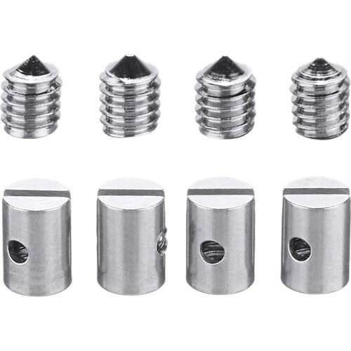 8Pcs Metal Solderless Cable Nipples 5mm Throttle with Screw for Motorcycle Scooter Quad Mower Car Styling Tool