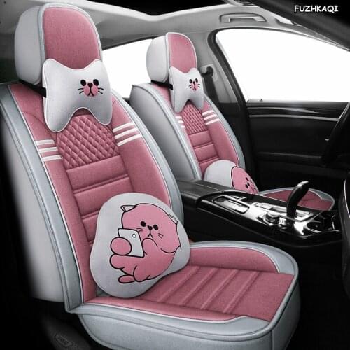 FUZHKAQI flax car seat covers for chevrolet epica lacetti lanos malibu xl niva optra orlando Automobiles Seat cars