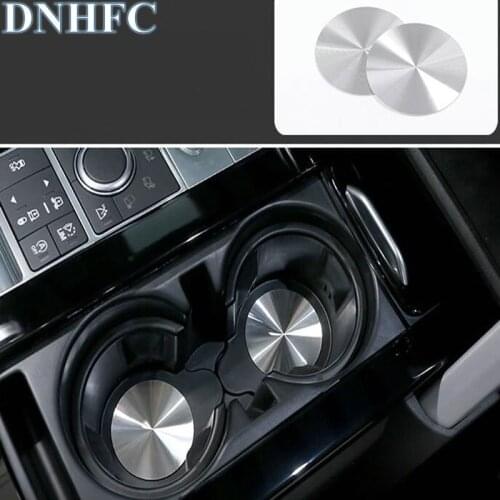 DNHFC Car metal cup mats For Land Rover Discovery 5 L462 2017 2018 Car Accessories