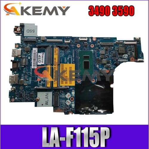 Brand NEW FOR DELL Latitude 3490 3590 Motherboard CAL50/DAL10 LA-F115P Processor 3865U CN-0X09M0 X09M0 Mainboard 100%tested