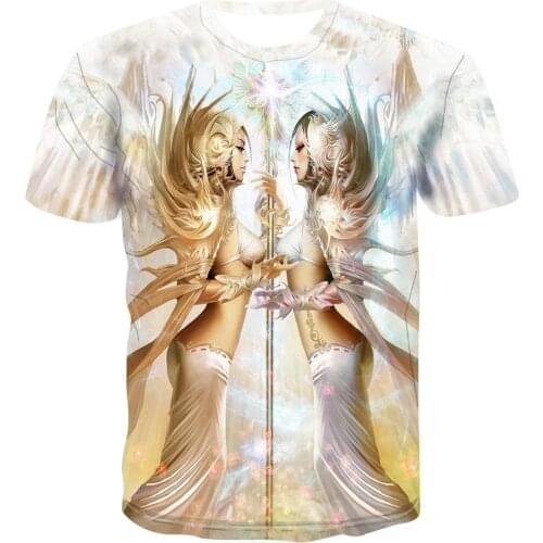 2020 Trendy fashion T-shirt glows in the dark 3D psychedelic printing mens short sleeve summer streetwear casual T-shirt