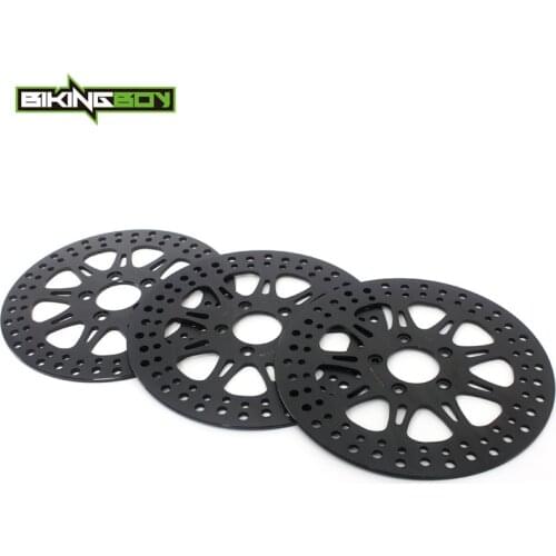 BIKINGBOY Front Rear Brake Discs Rotors Disks FLHP Road King FLHR FLHRC FLHTC Electra Glide Classic FLHTCU 08 09 10 11 12 13