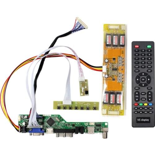 HD MI VGA AV USB RF LCD Controller Board T.V56.03 Compatible Work With 20.1inch 1600X1200 LTM201U1