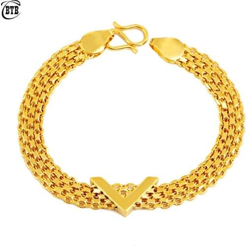 Luxury Boutique Woman Jewelry Personality V-shaped Gold Fashion Watch Chain Muslim Romantic Bracelet Temperament Jewelry Gift