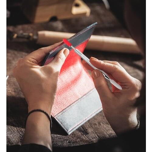 New DIY Dual Head Brass Head Leather Edge Oil Gluing Dye Pen Applicator Speedy Paint Roller Tool for Leather Craft Tools