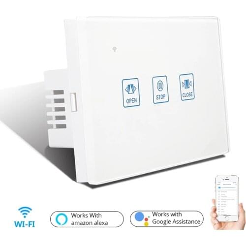 Curtain Touch Wall Switch Electric Motorized Blinds Wifi Smart ON/OFF Tuya Remote Control CE Approved