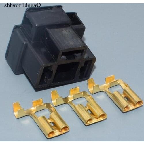 Shhworldsea H4 Headlight 3 Pin 9003 Automotive Connector plug car socket For Audi VW