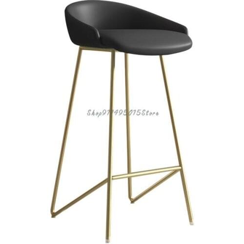 Nordic Bar Chair Simple Home Backrest Net Red Bar Chair Cashier Front Desk Ins Light Luxury High Stool