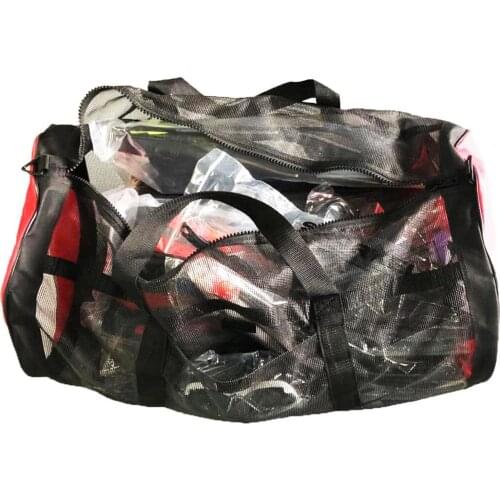 Foldable Dive Flag Sports Mesh Duffel Bag Large Capacity Backpack Handbag Organizer for Snorkeling Gear Scuba Diving Equipment