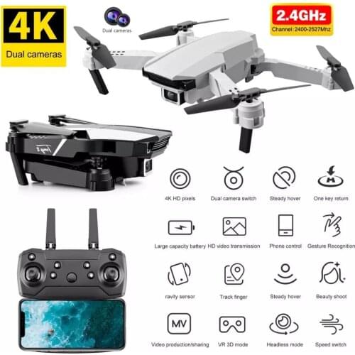 2021 New Drone 4k HD Wide Angle Camera 1080P WiFi Fpv Drone Dual Camera Foldable Drone RC Quadcopter Toy Height Hold