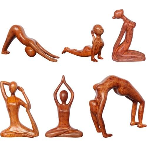 Yoga Sculpture Meditation Room Yoga Pose Statue Desktop Decor