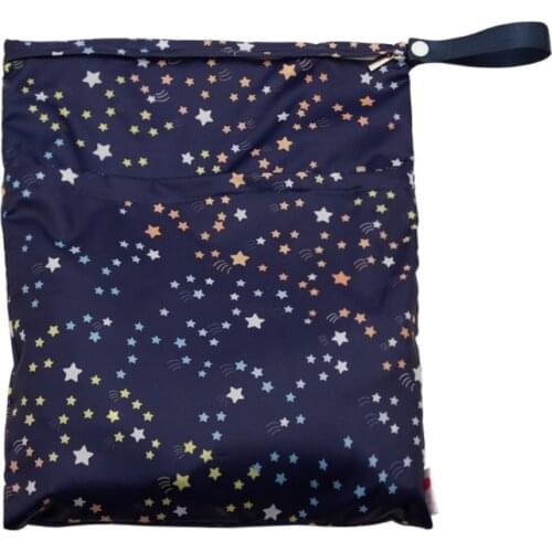 Waterproof Reusable Wet Bag Printed Pocket Nappy Bags PUL Travel Wet Dry Bags 29x36cm Diaper Bag