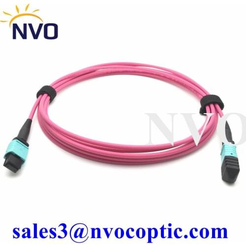 1/3/5/7m OM4 Senko MPO Type B,Optical Fiber Patch Cord,MM,Multimode Violet Cable,Female Standard Insertion Loss 12C LSZH Jacket