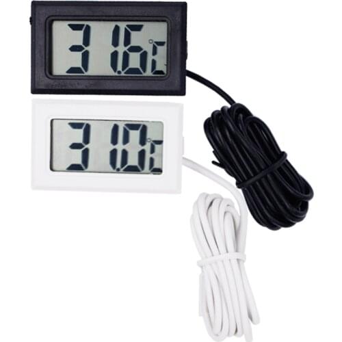 1pcs LCD Digital Fish Tank Water Probe Sener Aquarium Water Temperature Tester For Home Kitchen Fridge Temperature Measure Tool