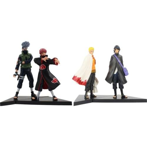 2pcs/lot 16-18cm Anime Naruto Shippuden Figure Toy Hatake Kakashi Sasori PVC Action Model Collection Figurine Doll Free Shipping