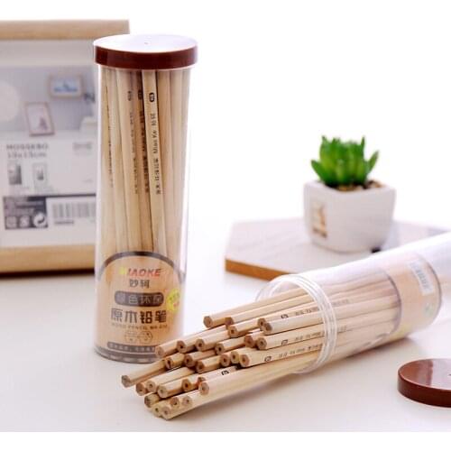 30pcs/set Logs Hexagonal HB Pencil Student Writing Pencils Exam Art Painting Sketch Pencil Safety Log For Kids School Stationery