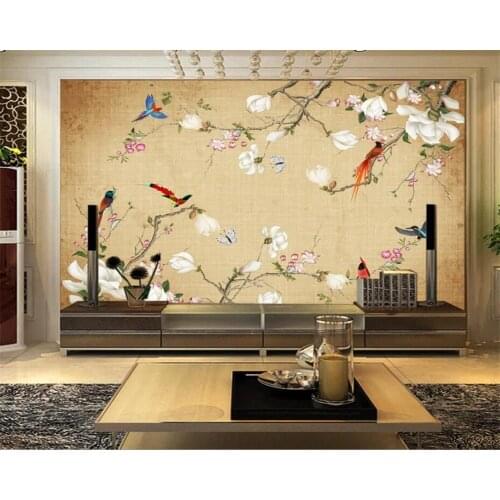 Beibehang Custom 3d Wallpaper Mural Fashion Flower Bird 3D Living Room Bedroom TV Background Wall Photo Wallpaper for walls 3 d