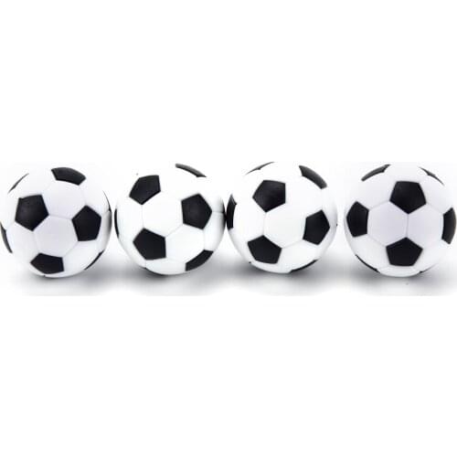 4 Pcs White Black Plastic Soccer Table Foosball Ball Football Mini Ball Soccer Round Indoor Games Machine Parts 32mm