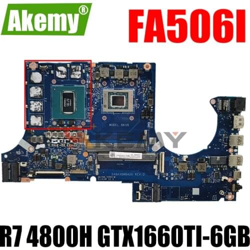 Akemy DABKXBMBAD0 Laptop motherboard for ASUS TUF Gaming A15 FA506IU FA506I original mainboard R7 Ryzen 7 4800H GTX1660TI-6GB