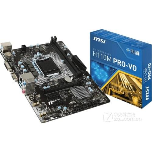 Free shipping original motherboard for new MSI H110M PRO-VD LGA 1151 DDR4 USB2.0 USB3.1 32GB SATA3 Desktop Motherboard