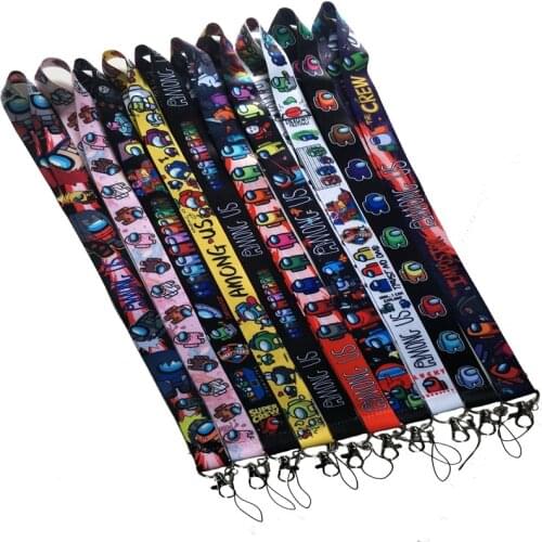 New Among us Space Werewolf Kill Game animation Nurse Doctors Neck Strap Lanyards Badge Holder Rope Pendant Key Chain Accessorie