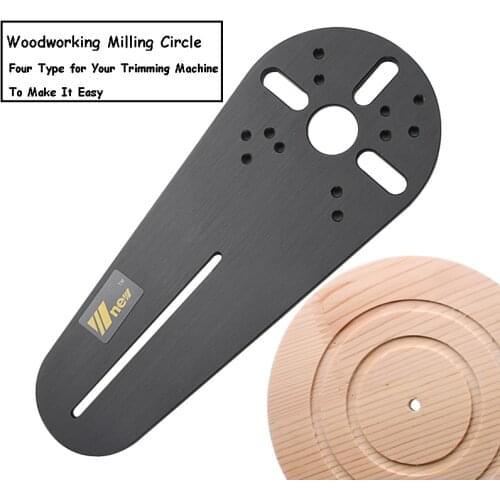 Wood Router Milling Circle Slotting Circle Cutting Jig For Electric Hand Trimmer Woodworking Trimming Machine DIY Tools