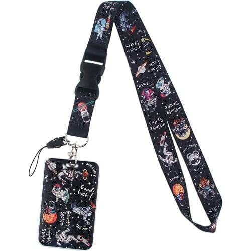 CB422 Astronaut Space Lanyards Cool Neck Strap Straps Phone Buttons ID Card Holder Lanyard For Keys DIY Hanging Ropes Gifts
