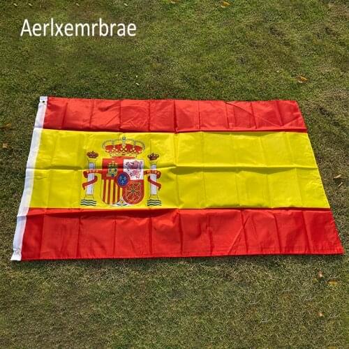 Spain flag Banner Hanging Flag Polyester Spain National Flag Banner Outdoor Indoor 150x90cm for Celebration big flag