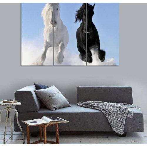 Unframed Horse Canvas Painting Animal Posters and Prints Home Decor Wall Painting for Room 3 Piece Canvas Art Wall Art Horse