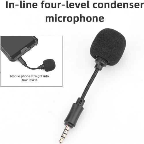 Mini Noise Portable Microphone Recording Live Small Mobile Phone Computer Studio Laptop Microphone Direct Plug Plug and Play