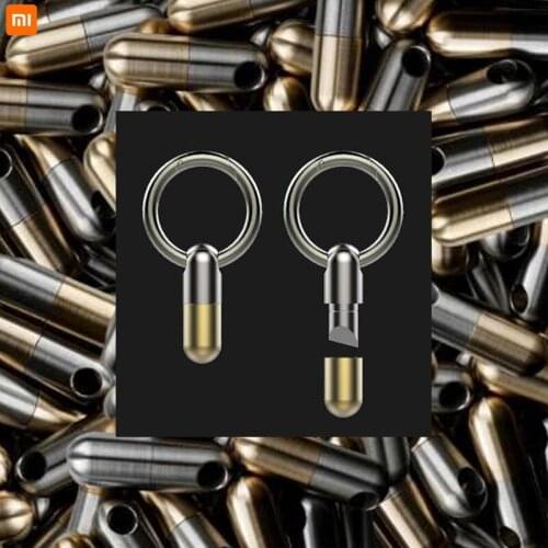 Youpin qimian Multi-function unpacking knife for demolition express parcel stainless steel brass keychain